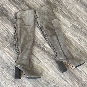 Vince Camuto Velvet Dream Verona TOLLA Lace up Over the Knee Boot size 7
